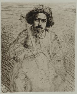 J.ベケ、彫刻家、1859年。 作： James Abbott McNeill Whistler