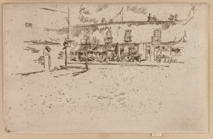 ジュビリー プレイス、チェルシー、1887 年。 作： James Abbott McNeill Whistler