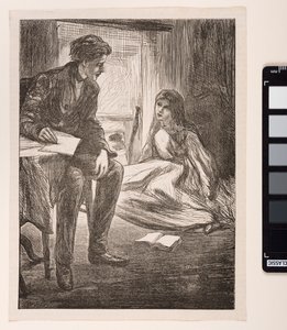 ケネスとレナグライム、「試練の説教」、1862年 作： James Abbott McNeill Whistler