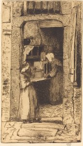 マスタードの売り手、1858年。 作： James Abbott McNeill Whistler