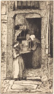 マスタードの売り手、1858年。 作： James Abbott McNeill Whistler
