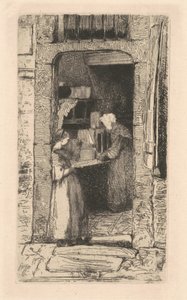 マスタードの売り手、1858年。 作： James Abbott McNeill Whistler