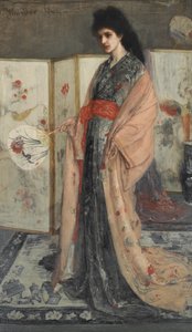 陶磁の国の姫1863-65（帆布に油彩） 作： James Abbott McNeill Whistler