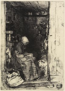 ラ・ヴィエイユ・オ・ロック（"Twelve Etchings from Nature "より 作： James Abbott McNeill Whistler