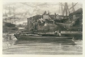 ライムハウス、1878（リソティント） 作： James Abbott McNeill Whistler