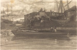ライムハウス、1878年 作： James Abbott McNeill Whistler