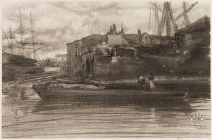 ライムハウス、1878年。 作： James Abbott McNeill Whistler