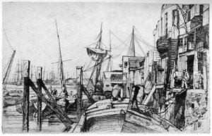 ライムハウス、19世紀1904。 作： James Abbott McNeill Whistler