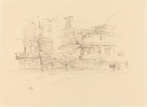 Lindsay Row, Chelsea, 1888年。 作： James Abbott McNeill Whistler