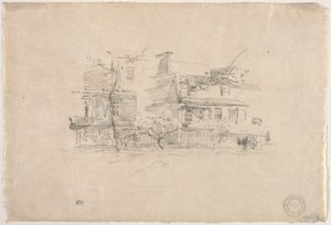 リンジーロウ、チェルシー、1888年。 作： James Abbott McNeill Whistler
