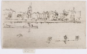 リトルチェルシーメモリアル、1887年 作： James Abbott McNeill Whistler