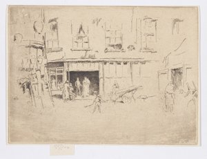 リトル・コート 1880-81年頃 （エッチング、紙にインク） 作： James Abbott McNeill Whistler