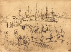 リトル・ドルドレヒト、1884年。 作： James Abbott McNeill Whistler