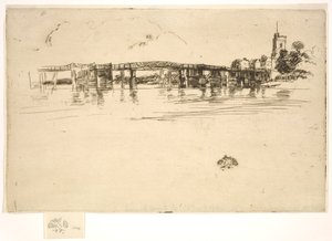 リトル・パットニー橋、1879年 作： James Abbott McNeill Whistler