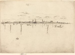 リトル ベニス、1880 年。 作： James Abbott McNeill Whistler