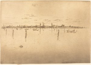 リトル ベニス、1880 年。 作： James Abbott McNeill Whistler