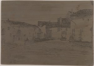 リバダン。自然からの12のエッチングの一つ、1858年。 作： James Abbott McNeill Whistler