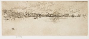 2番目のベニスセットからの長いベニス、1879-1880 作： James Abbott McNeill Whistler