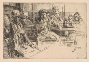 ロングショアマン、1859年（敷設紙のエッチングとドライポイント） 作： James Abbott McNeill Whistler