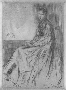 モード、着席、1873年、1904年 作： James Abbott McNeill Whistler