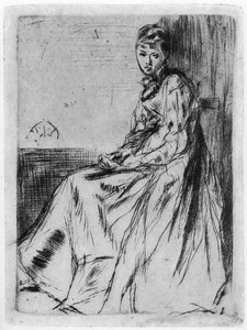 モード、着席、19世紀1904。 作： James Abbott McNeill Whistler