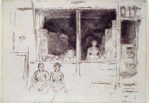 メロンショップ、ハウンズディッチ 作： James Abbott McNeill Whistler