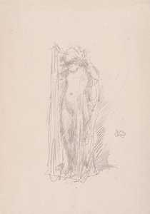 モデルドレーピング、1890年。 作： James Abbott McNeill Whistler
