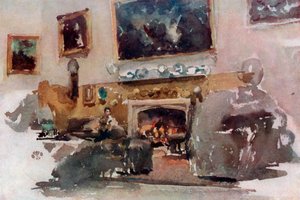 Moreby Hall、c1883 1904。 作： James Abbott McNeill Whistler