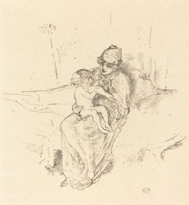 母と子、No. 1、18911895。 作： James Abbott McNeill Whistler