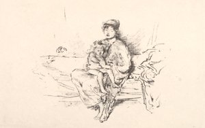 母と子、第2号、1890年。 作： James Abbott McNeill Whistler