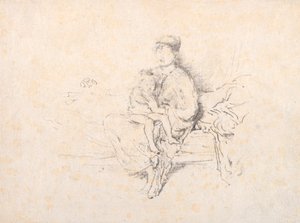 母と子、第2号、1896年。 作： James Abbott McNeill Whistler