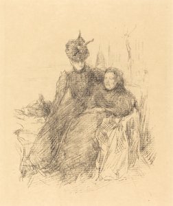 母と娘、1897年 作： James Abbott McNeill Whistler