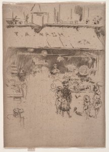 ナッシュフルーツショップ。 作： James Abbott McNeill Whistler