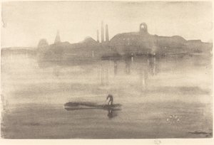 ノクターン、1878年。 作： James Abbott McNeill Whistler