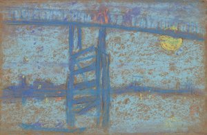 ノクターン: バタシー橋、1872-1873。 作： James Abbott McNeill Whistler