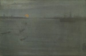 ノクターン：青と金 - サウサンプトンウォーター、1872年。 作： James Abbott McNeill Whistler