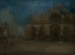 夜想曲、青と金-ヴェネツィアのサン・マルコ」1879-1903年 作： James Abbott McNeill Whistler