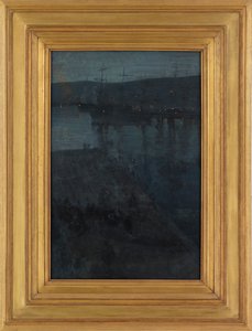 青と金の夜想曲バルパライソ、1866年から1874年頃。 作： James Abbott McNeill Whistler