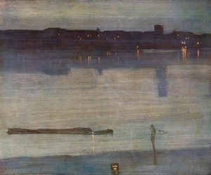 青と緑のノクターン、1870年。 作： James Abbott McNeill Whistler