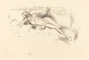 ヌードモデル、リクライニング、1893年。
