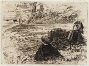 ナーセメイドと子供」1859年 作： James Abbott McNeill Whistler