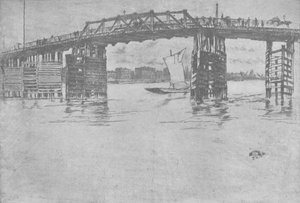 オールドバタシーブリッジ、1879年、1904年 作： James Abbott McNeill Whistler