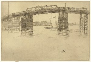 旧バタシー橋 作： James Abbott McNeill Whistler
