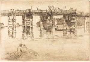 1879年のオールド・パットニー橋。 作： James Abbott McNeill Whistler