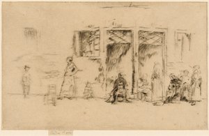 老婦人、18791880。 作： James Abbott McNeill Whistler