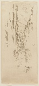 リトル・ブッチャーズ・ストリート、1887年。 作： James Abbott McNeill Whistler