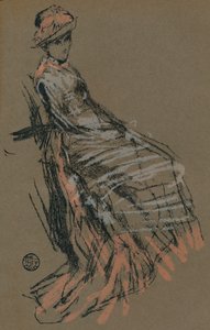 パステルの肖像研究、19世紀、1903年 作： James Abbott McNeill Whistler