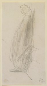 立っている老女の横顔のスケッチ 1858年 作： James Abbott McNeill Whistler