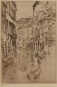 静かな運河、1879-1880年。 作： James Abbott McNeill Whistler
