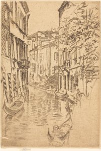静かな運河、1880年 作： James Abbott McNeill Whistler